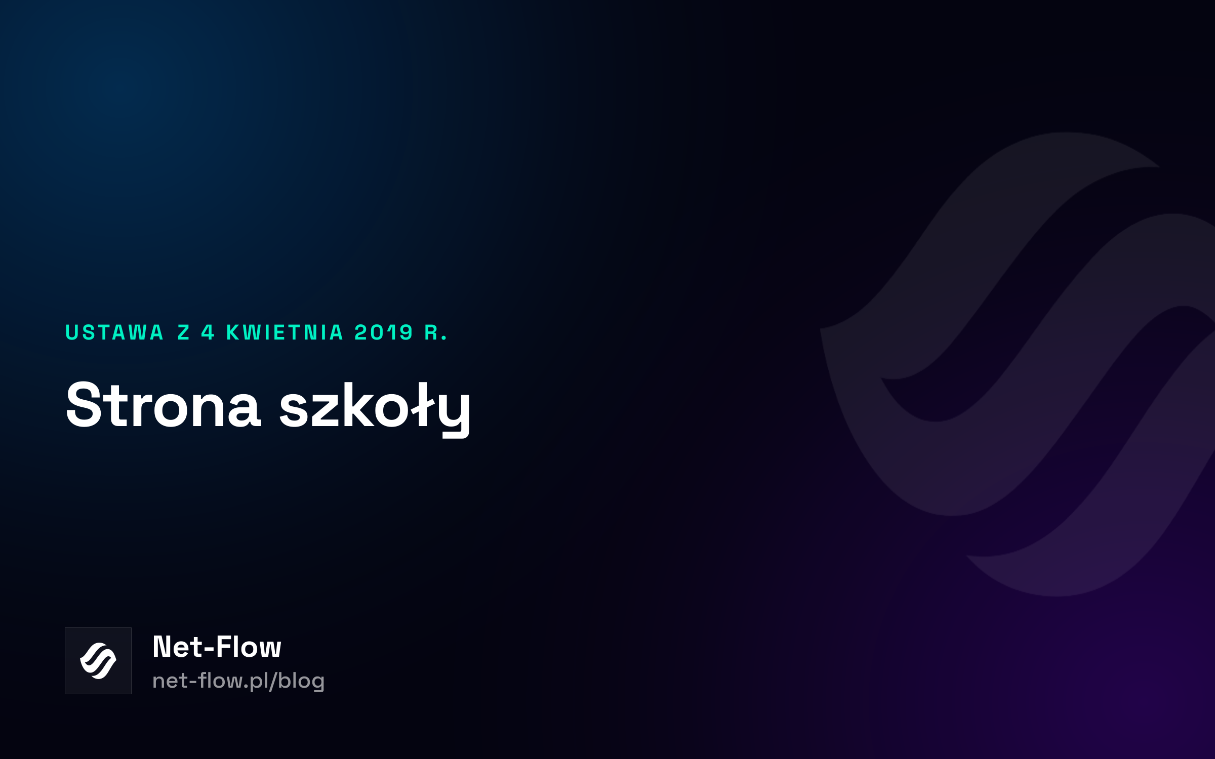 Okładka wpisu: Strona szkoły, Ustawa z 4 kwietnia 2019 r.